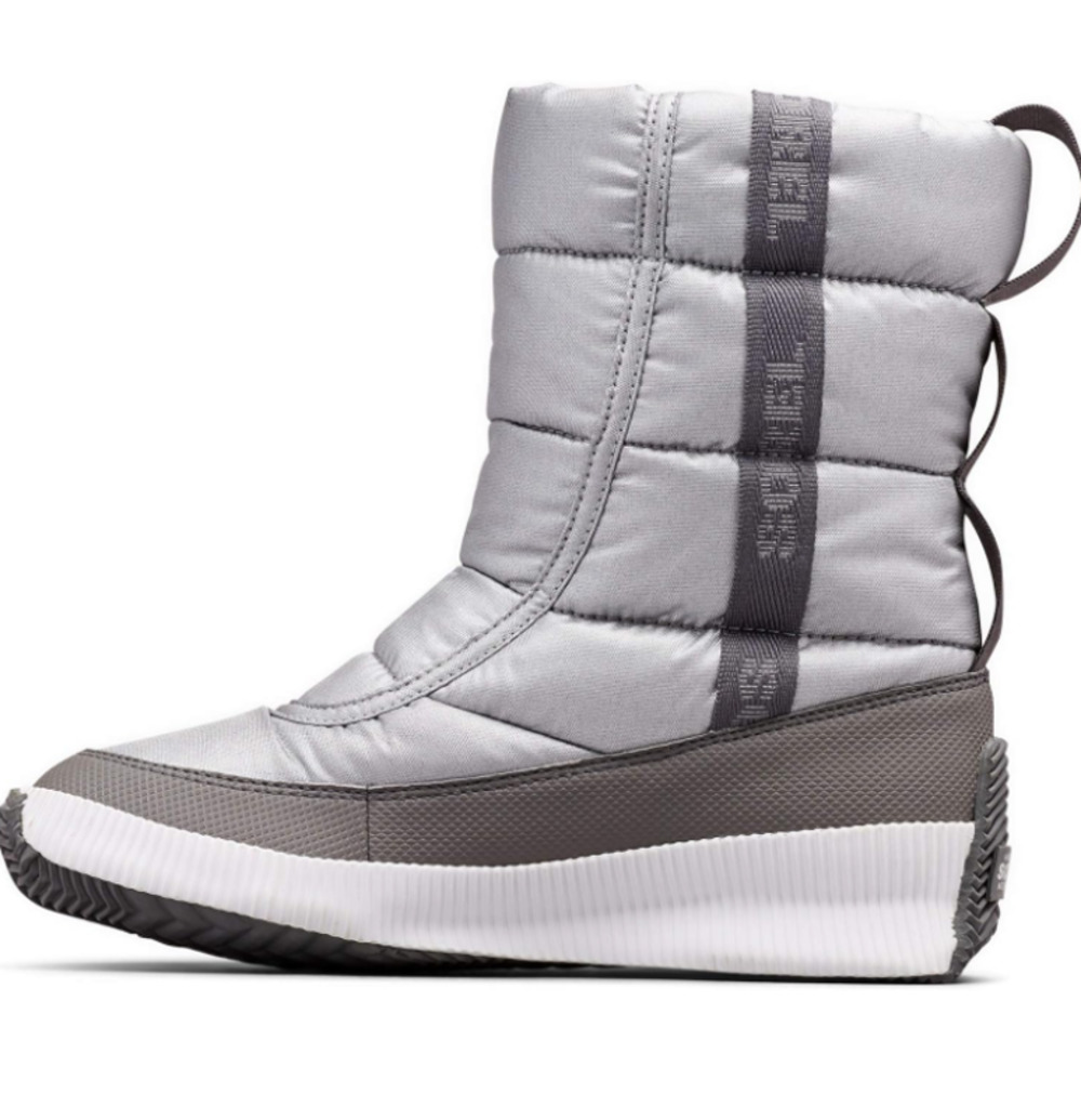 Sorel Puffy Mid Boots Women’s Gray Quilted Winter Snow Waterproof  Size 5.5  NEW